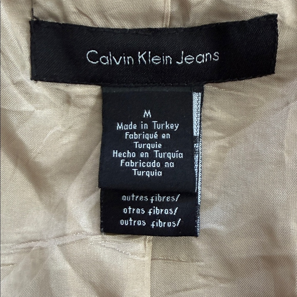 Calvin Klein Jeans Tweed Multicolor Zip-Up Jacket Size M - Picture 9 of 13